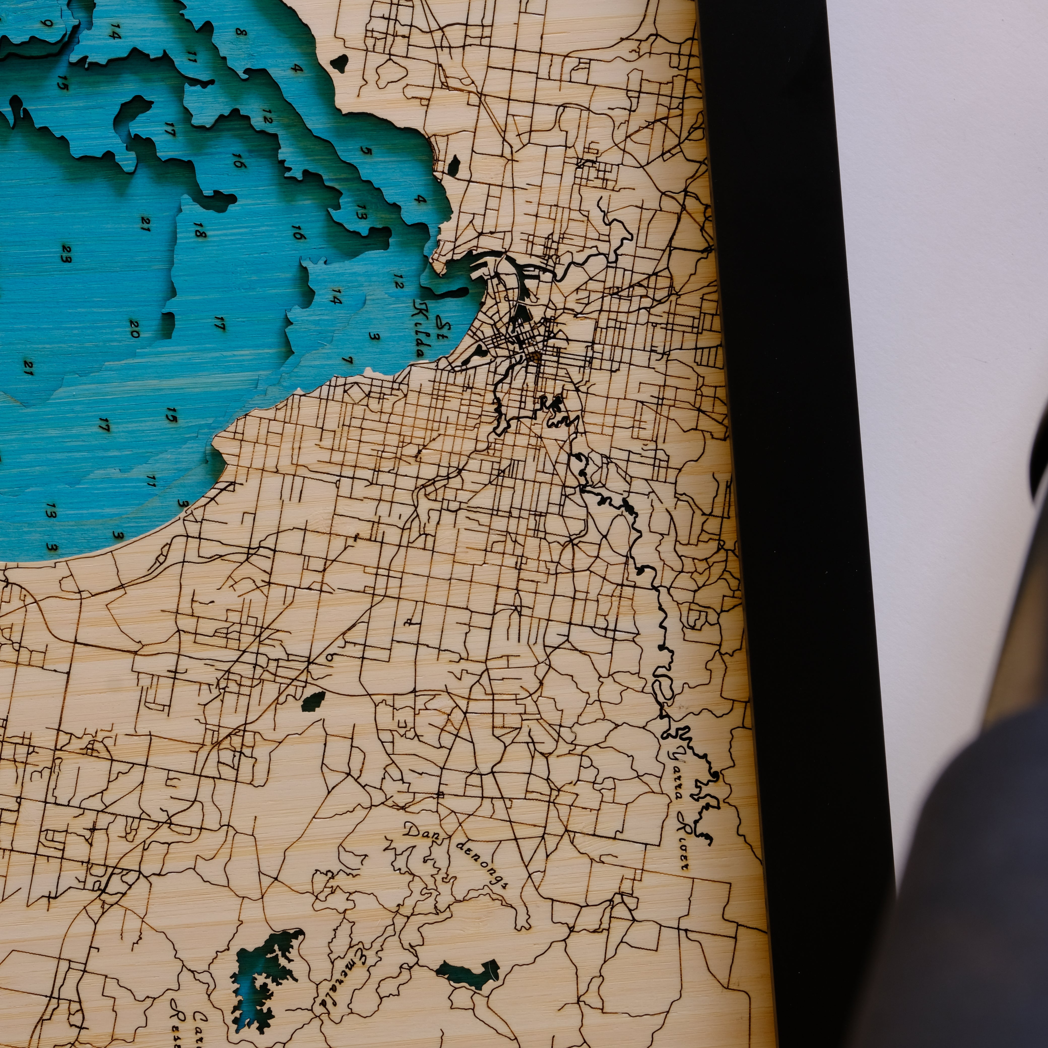 Melbourne 3d Wooden Map – Medium Size Handcrafted City Art