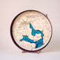 Cork collection round wooden 3d maps