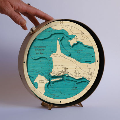 Sligo collection Round wooden 3d maps