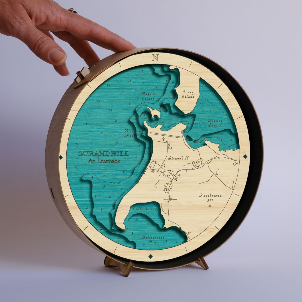 Sligo collection Round wooden 3d maps